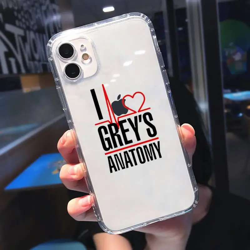 

Greys Anatomy Phone Case Transparent for iPhone 11 12 mini pro XS MAX 8 7 6 6S Plus X 5S SE 2020 XR