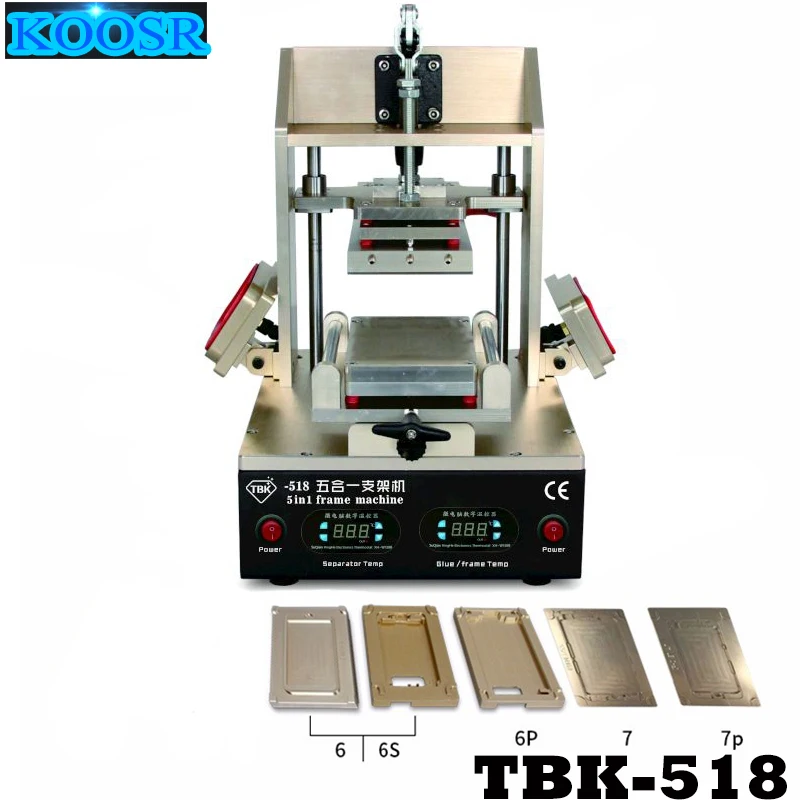 

TBK-518 5 in 1 Vacuum LCD Screen Separator + Glue Remover + Frame Remover for samsung + Frame Laminator for iphone