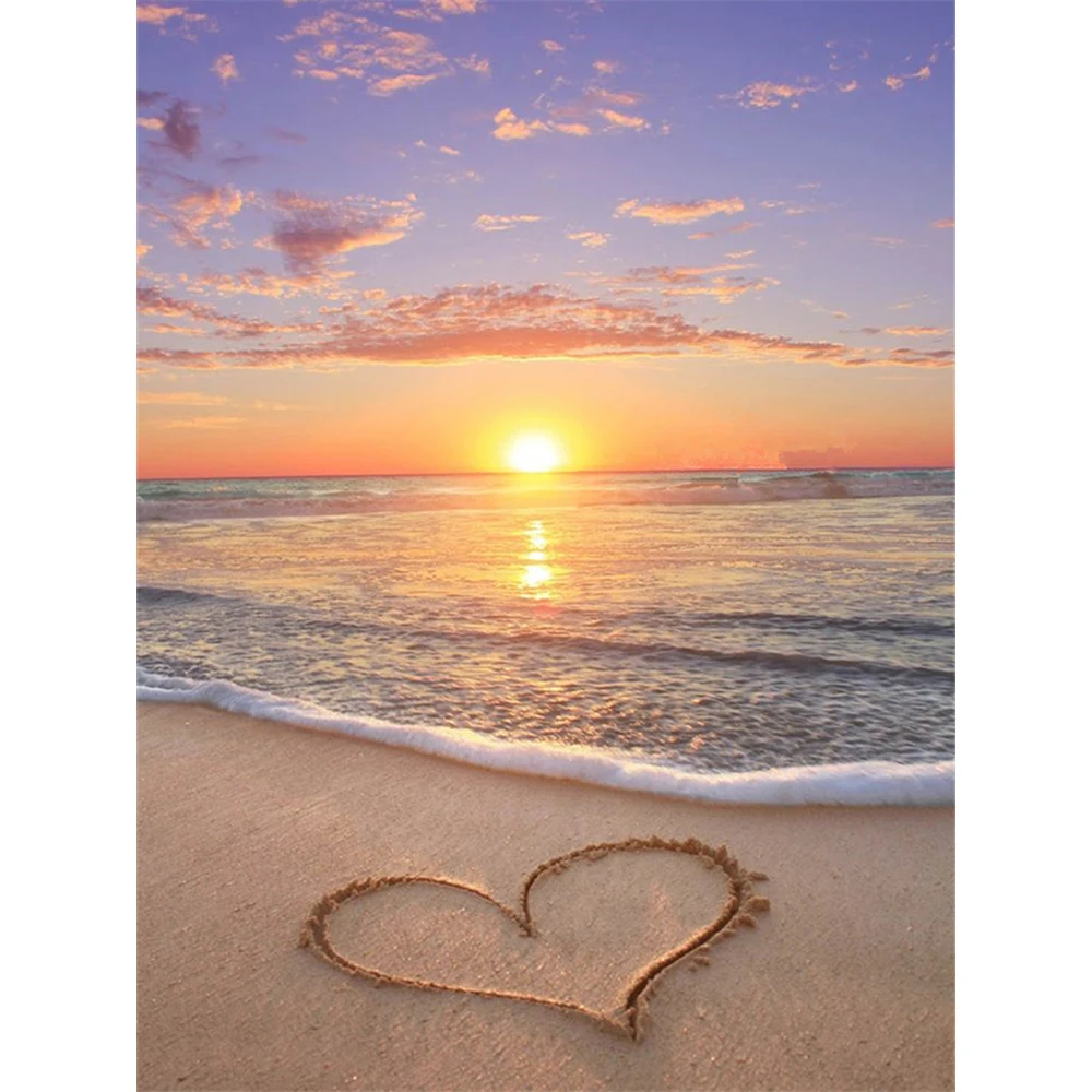 

Набор для вышивания крестиком с изображением пейзажа, пляжа, 11 карат