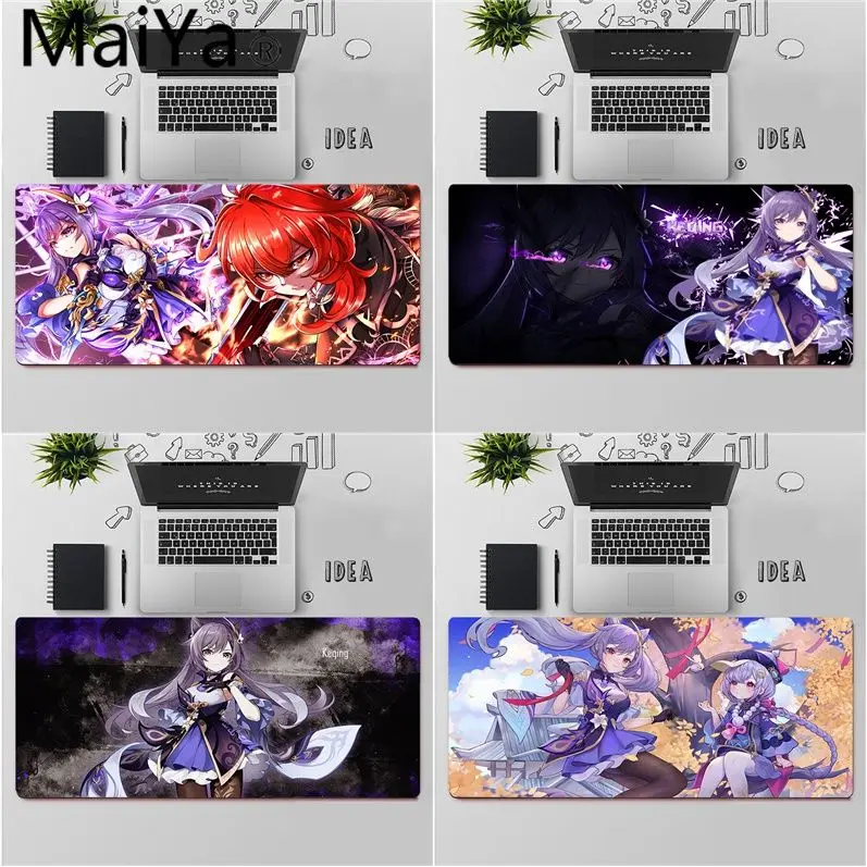 

Maiya, высокое качество, Genshin Impact Keqing, уникальный Настольный коврик для игровой мыши, бесплатная доставка, большой коврик для мыши, коврик для к...