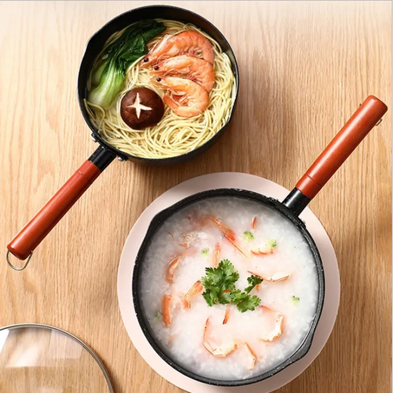 Плоская кастрюля детская для молока лапши быстрого приготовления сковорода с