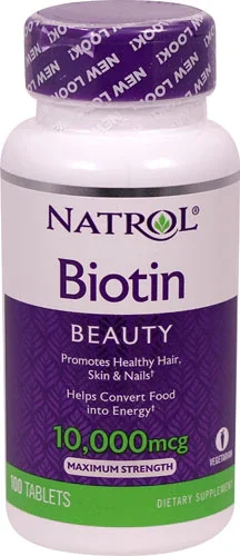 Natrol Biotin 10000 mcg 100 таблетки+ кальций для ногтей кожи