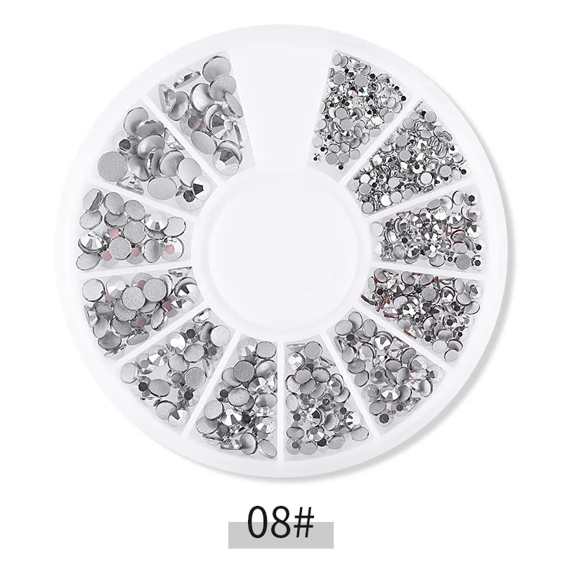 Ноготь маникюрный камень разные размеры цветные стразы AB нестандартные бусины