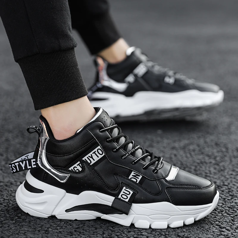 Удобные мужские кроссовки для бега Спортивные из искусственной кожи Фирменный