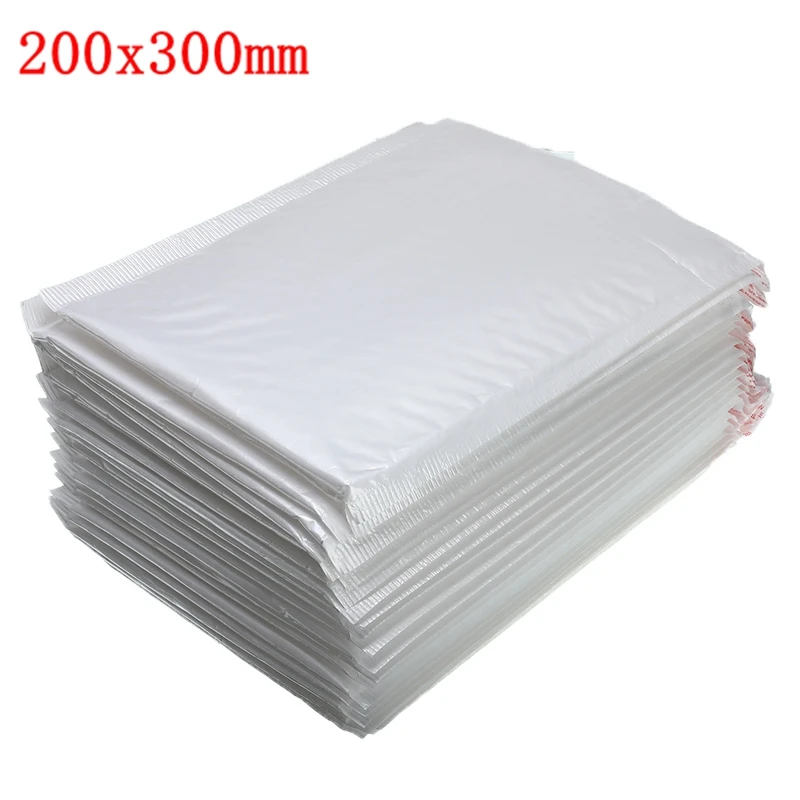 200x300mm 50 шт./лот, белый пенопластовый конверт, сумка, разные характеристики, почтовые отправители, мягкий конверт, пузырьковый почтовый пакет, Лидер продаж - Цвет: 200x300mm