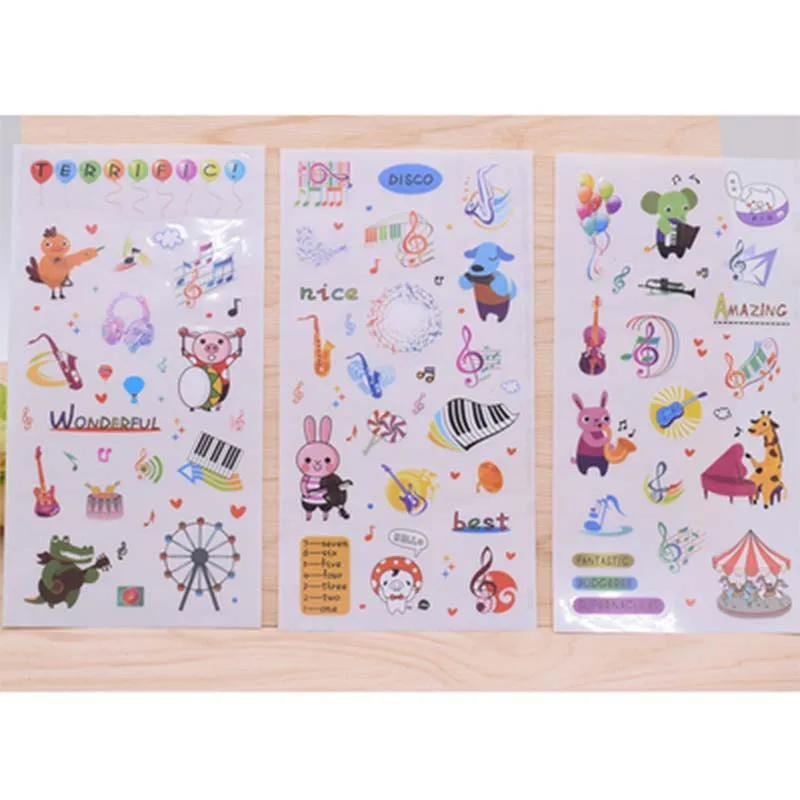 6 шт. музыкальный стикер для заметок малыш счастливый праздник корейский