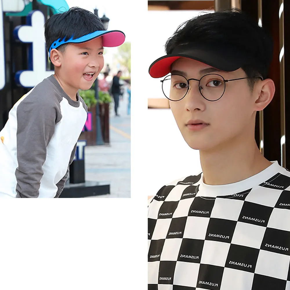 

L.Mirror 1Pcs Unisex Adjustable Sun Visor Hats for Adults Men Women Kids UV Protection Sports Summer Beach Cap New