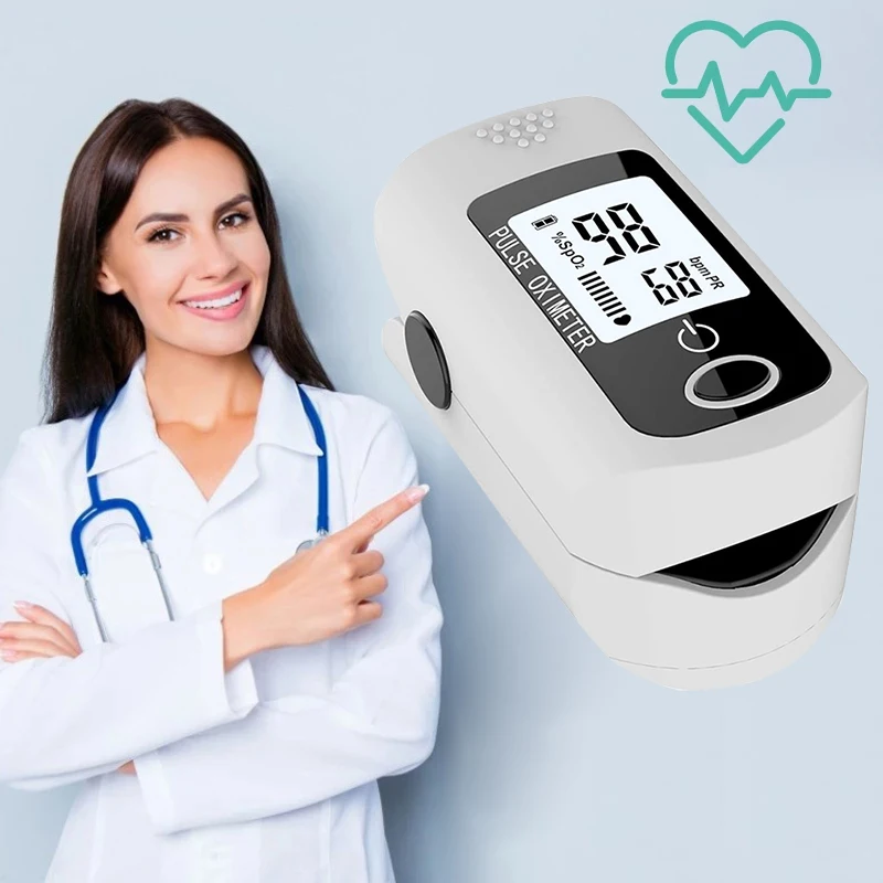 Пульсоксиметр Пальчиковый с OLED-экраном измеритель пульса и уровня кислорода в