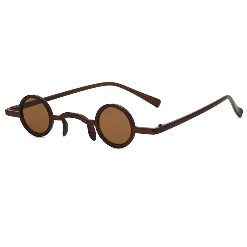 New Wide Bridge Retro Rock Punk Sunglasses Classic Small Round Clear Red Sun Glasses UV400 Gothic Style Eyewear | Аксессуары для