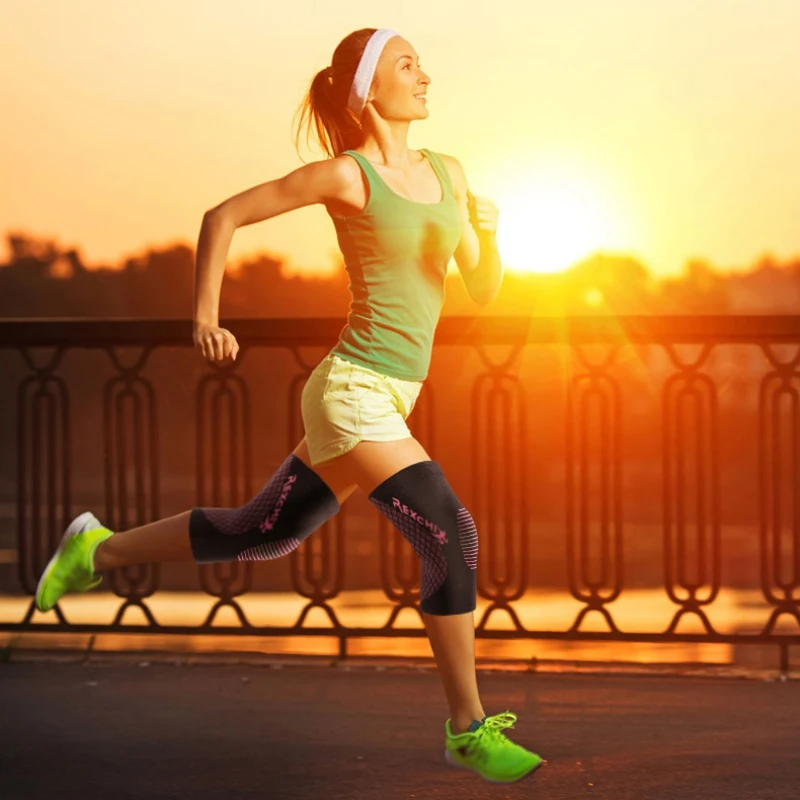 

Профессиональный защитный спортивный наколенник дышащая повязка на колено бандаж силиконовый Противоскользящий наколенник для баскетбол...