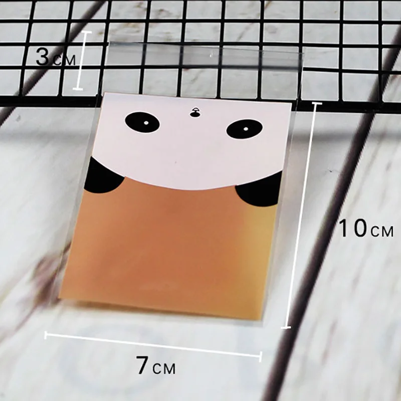 panda 100 шт красочные чашки подарочные пакеты для сладостей клубника панда вечерние Goodie упаковка сувениры подарок торт прозрачная упаковка печенье - Цвет: panda