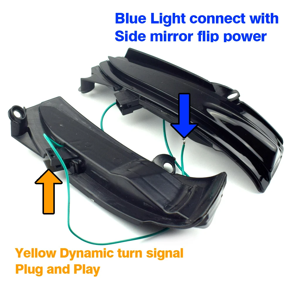 

Dynamic Indicator Blinker Side Rear-View Mirror Indicator LED Turn Signal Light For Ford Fusion Mondeo 2013-2018