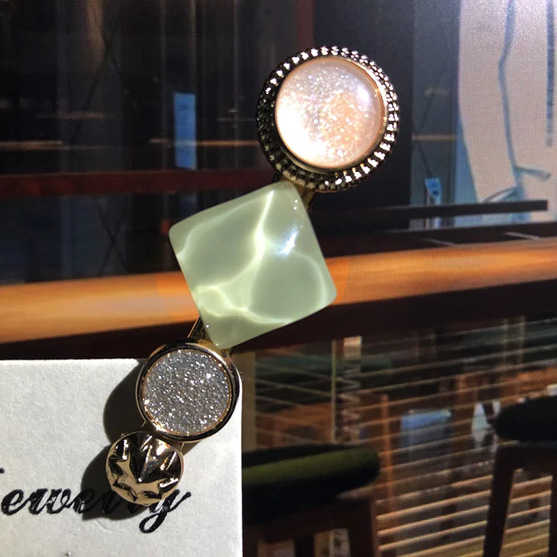 2020 модные заколки для волос стразы жемчужные конфетные цвета женщин и девушек