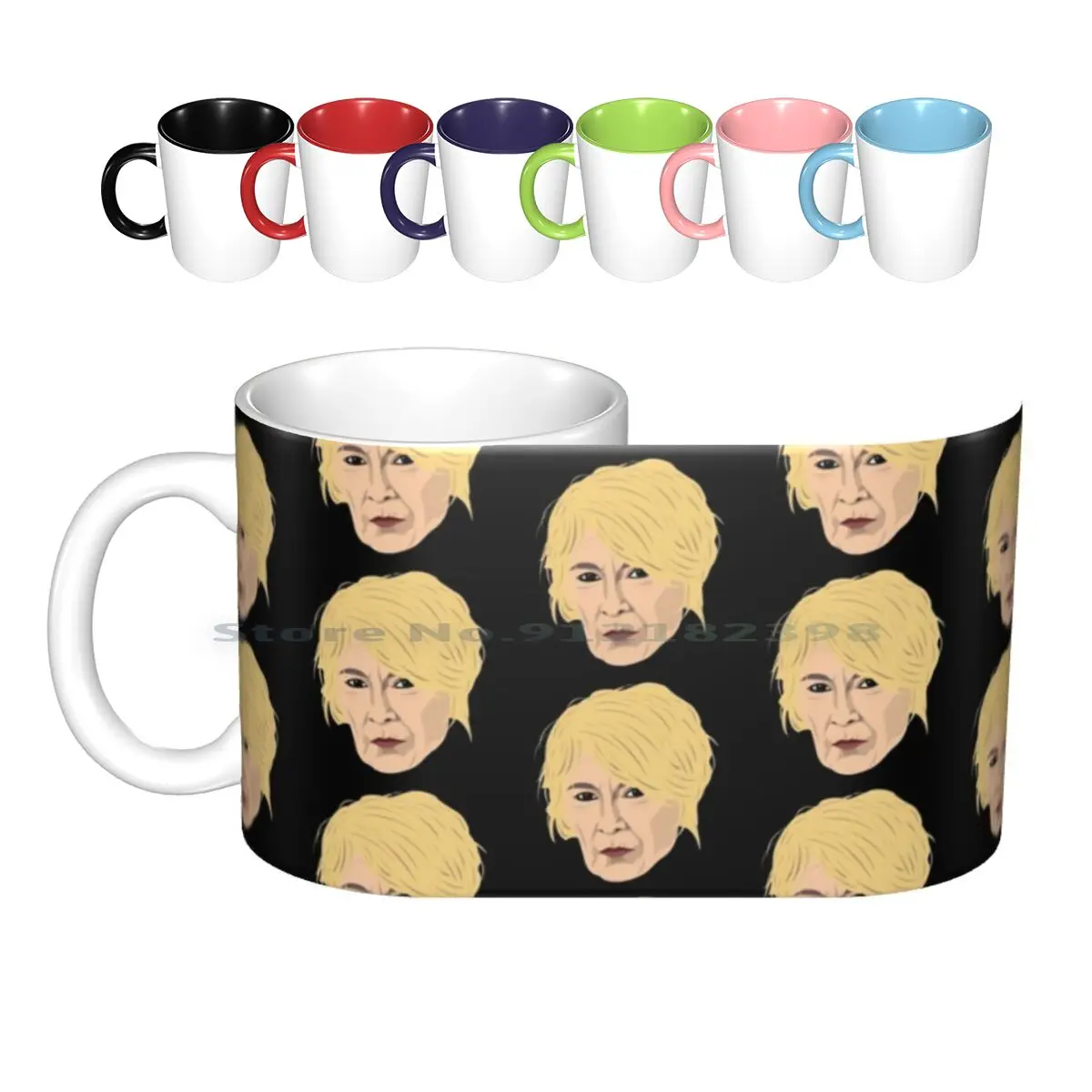 

Керамические кружки Shirley Carter, кофейные чашки, кружка для чая с молоком, кружка с Линдой Генри, актером, сценической поп-культурой, Ширли Карте...