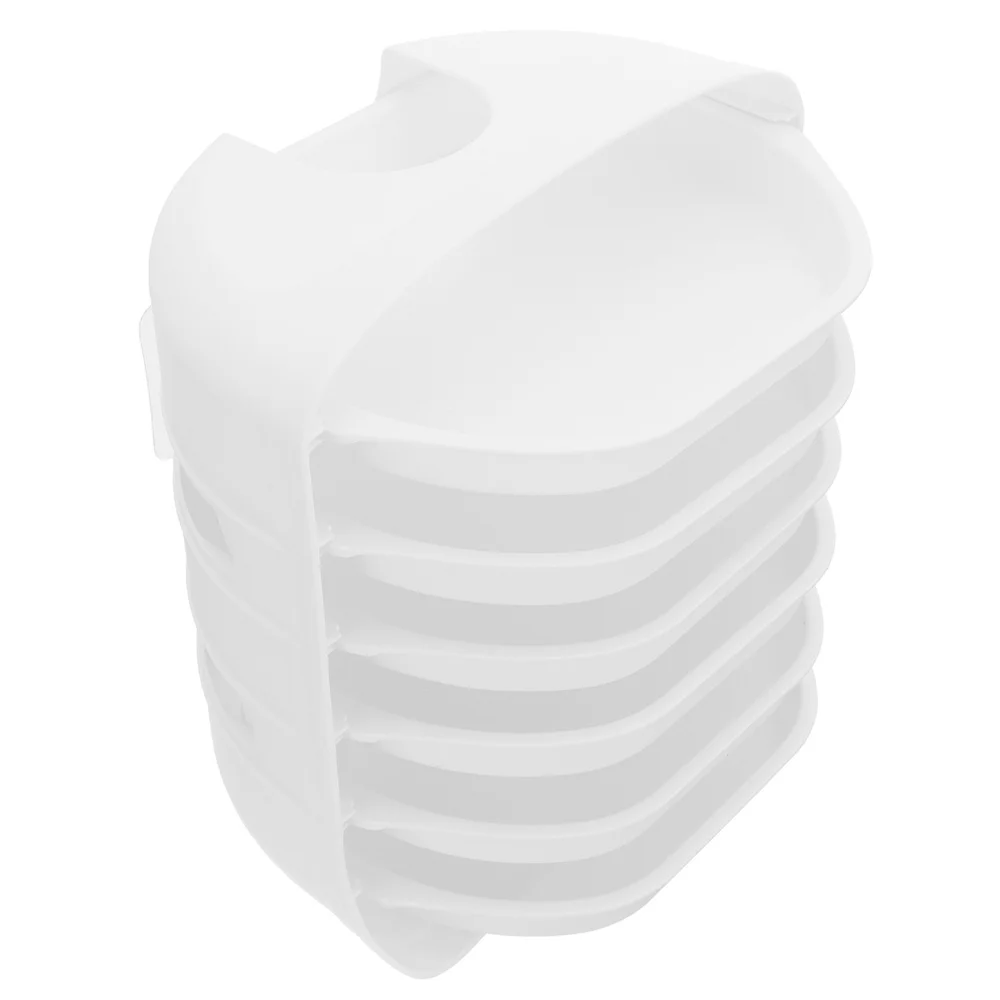 

1Pc Wall-mounted Storage Holder Wall Suction Cup Rack Tableware Holder (White)
