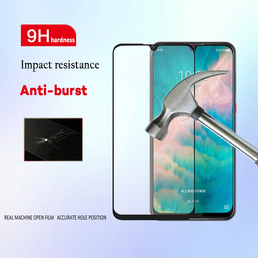 3D 9H черное закаленное стекло для ZTE Blade V10 Взрывозащищенная стеклянная пленка