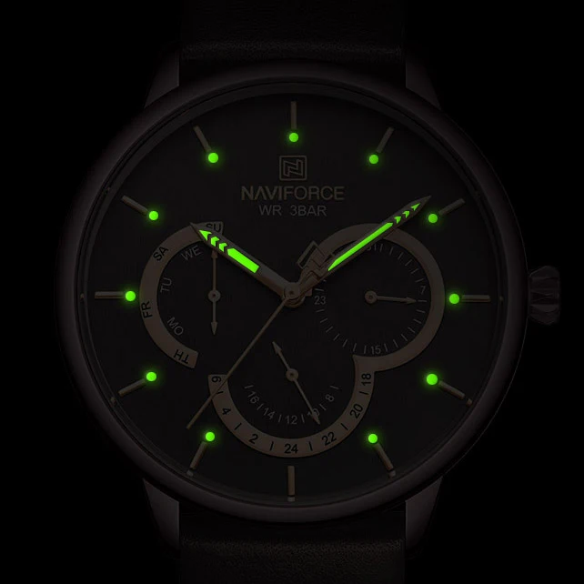 Часы наручные NAVIFORCE Мужские кварцевые роскошные брендовые водонепроницаемые