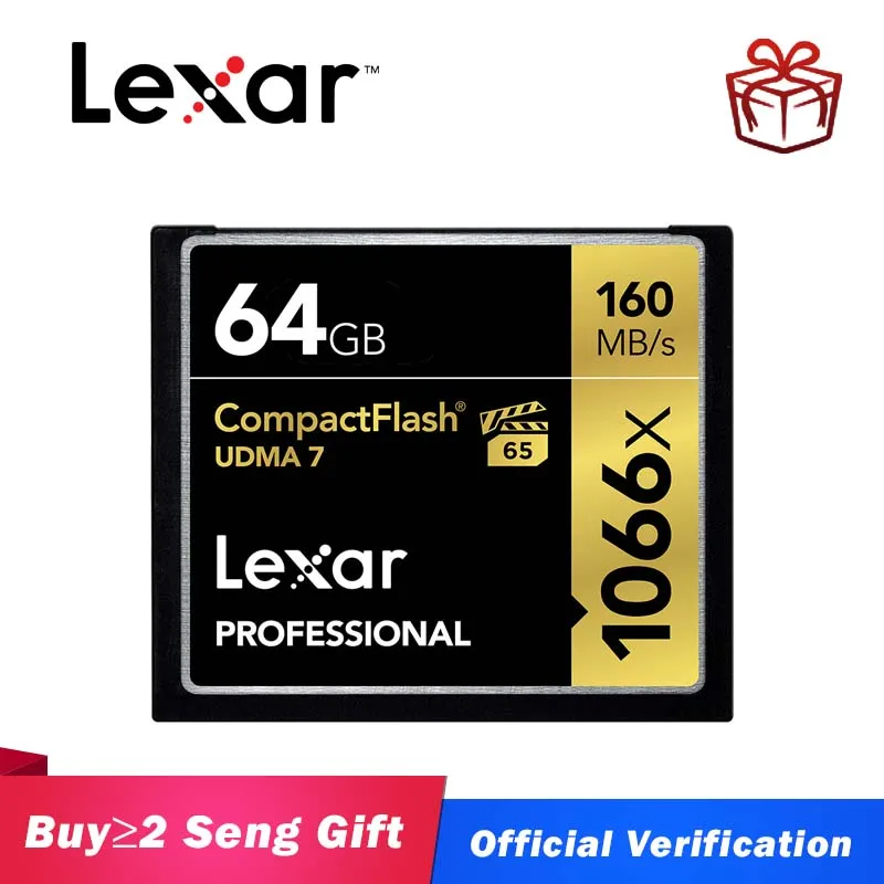 Карта памяти Lexar UDMA 7 128 ГБ CF карта 1066x32 Гб до 160 искусственных элементов компактная