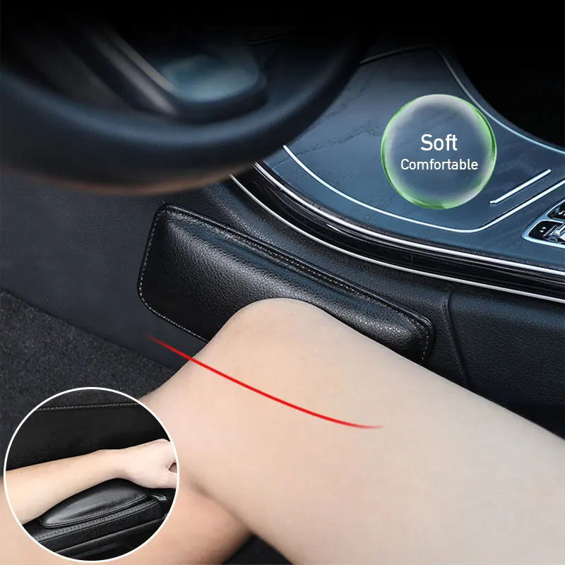 

Leather Car Leg Cushion Universal Auto Side Rest Knee Pads Soft Thickened Mat Armrest Central Control Door Collision Avoidance