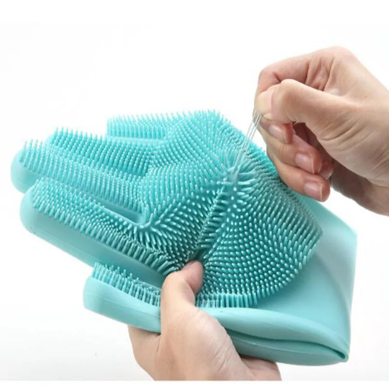 1 пара силиконовые перчатки для мытья посуды|Бытовые перчатки| |