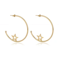 fashion classic star and heart earrings for women korean cute butterflies earring female dangle stars gold hoop drop ear rings