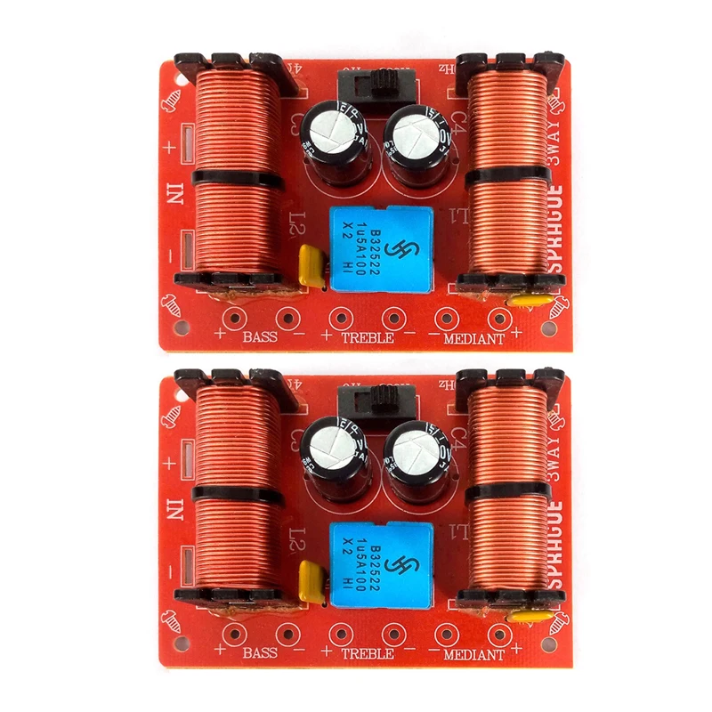 2 шт. 150 Вт 3Way аудио DIY динамик кроссовер фильтры Hifi стерео ВЧ/альт/бас 1000 Гц/5000 Гц