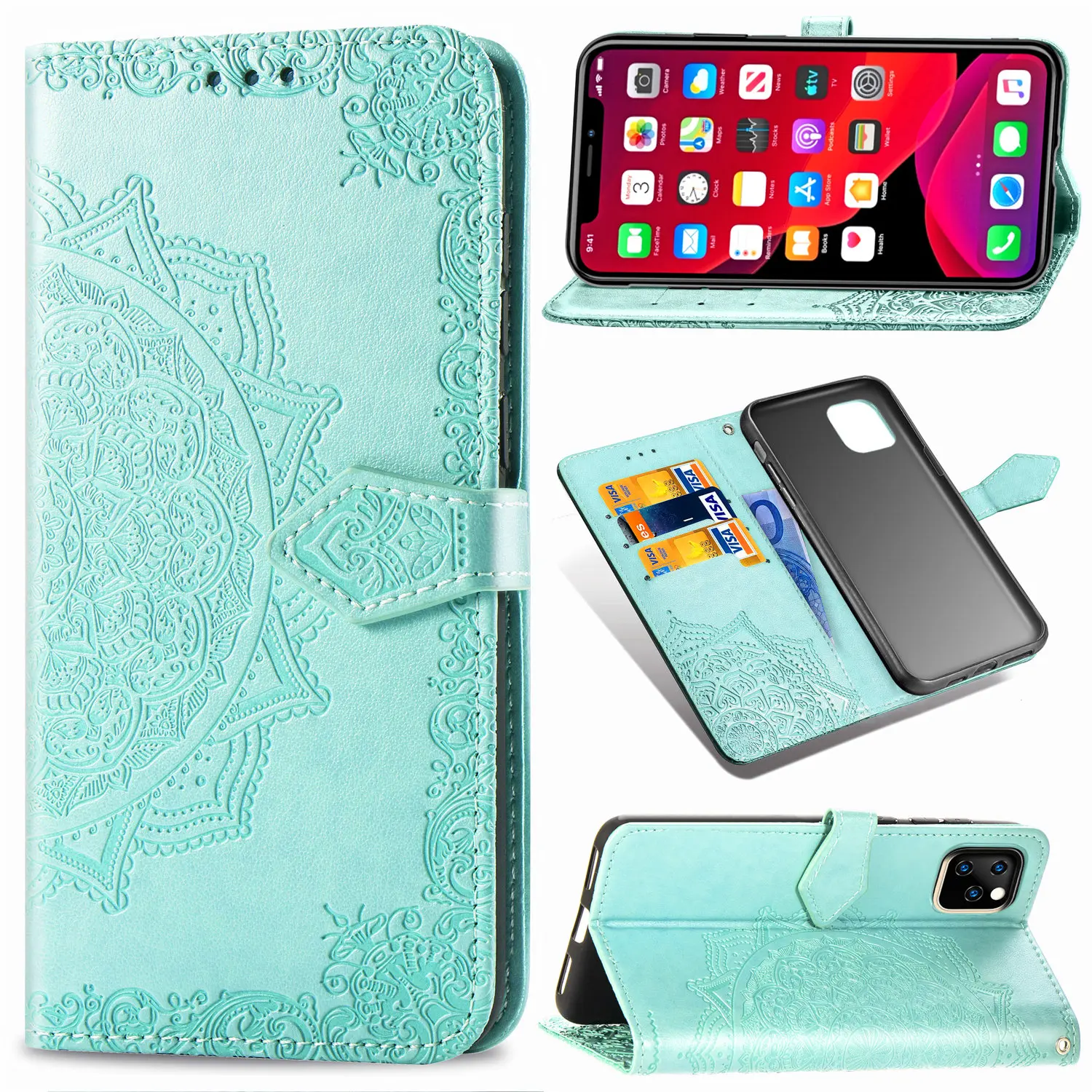 Кожаный флип чехол для Samsung Galaxy A71 5G 2020 A 91 90 51 41 31 21 Datura Flower Drawing A6 2018 Plus