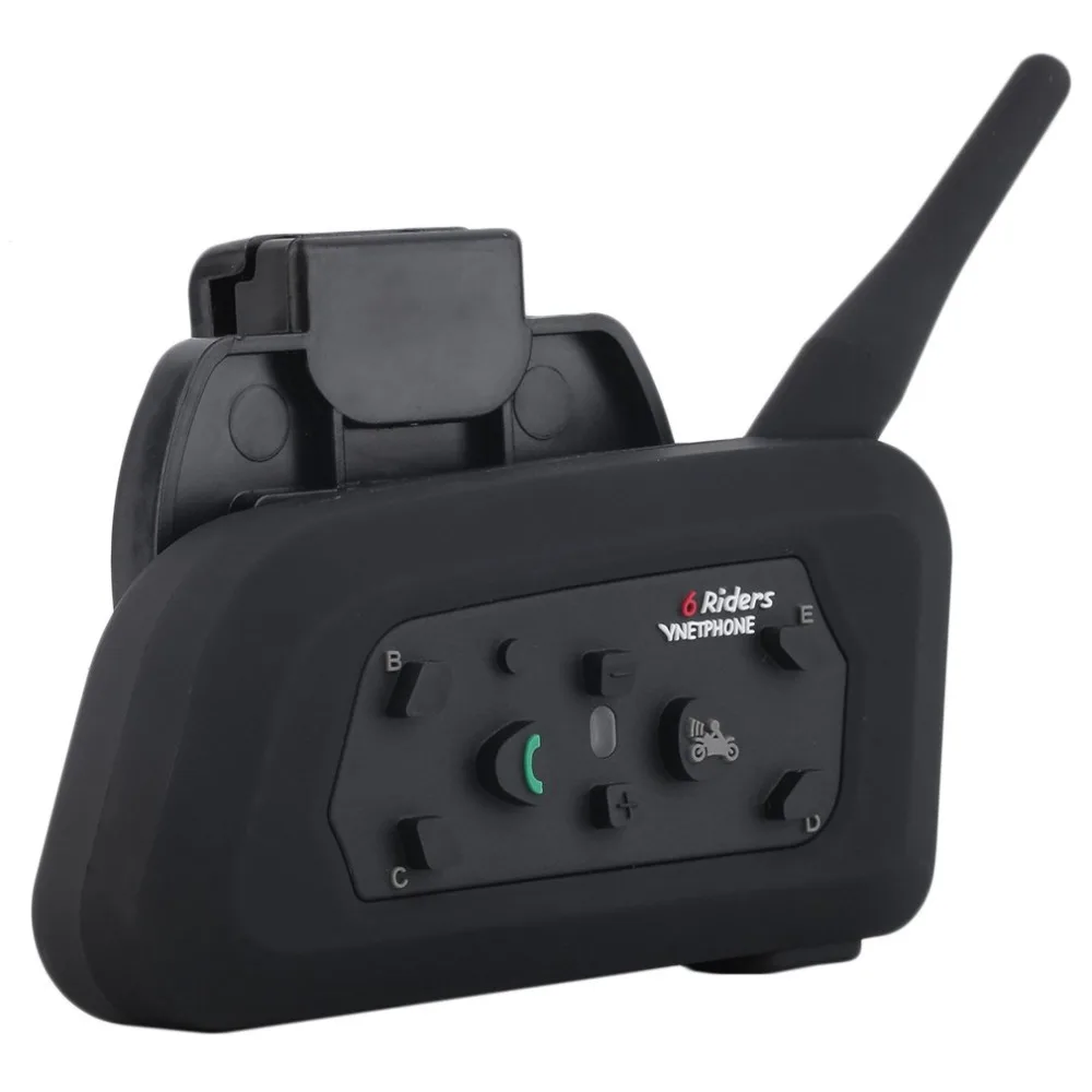 V6 мотоциклетный Bluetooth шлем домофон гарнитура 1200 м мотоцикл беспроводной BT домофон для 6 всадников Intercomunicador