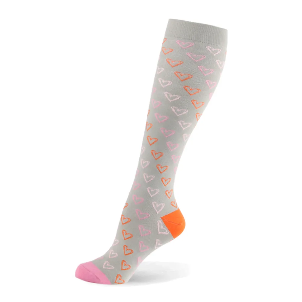 Pressure Socks Compression Socks 5 PAIRS Per Set Leg Protection Outdoor Sports Cycling Mountaineering Elastic Socks Heart
