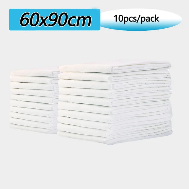 10PCS 60X90cm 100 шт одноразовые пеленки для младенцев Пеленальный Коврик для взрослых детей или домашних животных водонепроницаемые пеленки для новорожденных матрас подгузник - Цвет: 10PCS 60X90cm
