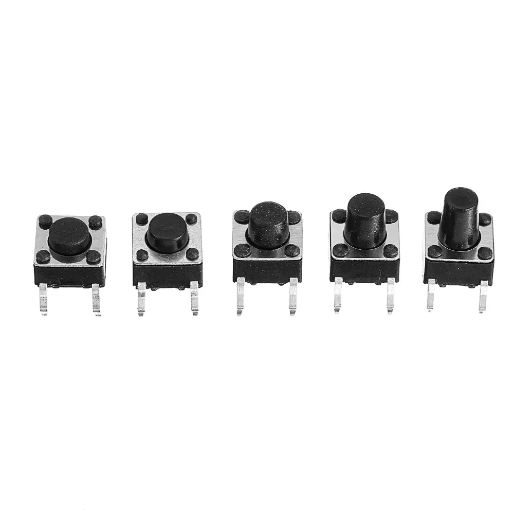 50pcs 6X6X5/4.3/5.5/6/7/8/9/10/13MM Tact Switch Push Button Switch 12V 4PIN DIP Micro Switch Momentary Tact Tactile Push Button