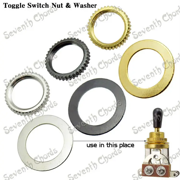 3 sets m12xp 10 kippschalter mutter washer pickup wahlschalter mutter dichtung für elektrische gitarre silber schwarz gold für wäh