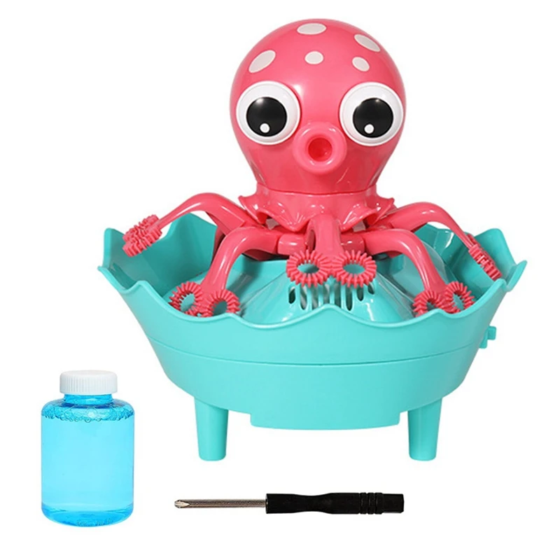 

1PC Electric Bubble Machine Toy Outdoor Bubble Maker Octopus Bubble Toy Plenty Bubbles Water Play Toy for Kids