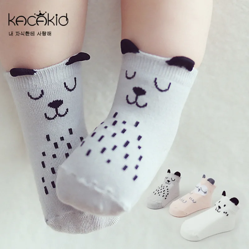 New Arrival Newborn Cotton Socks Cute Cartoon Baby Non-Slip Bottom Boy and Girl | Детская одежда и обувь
