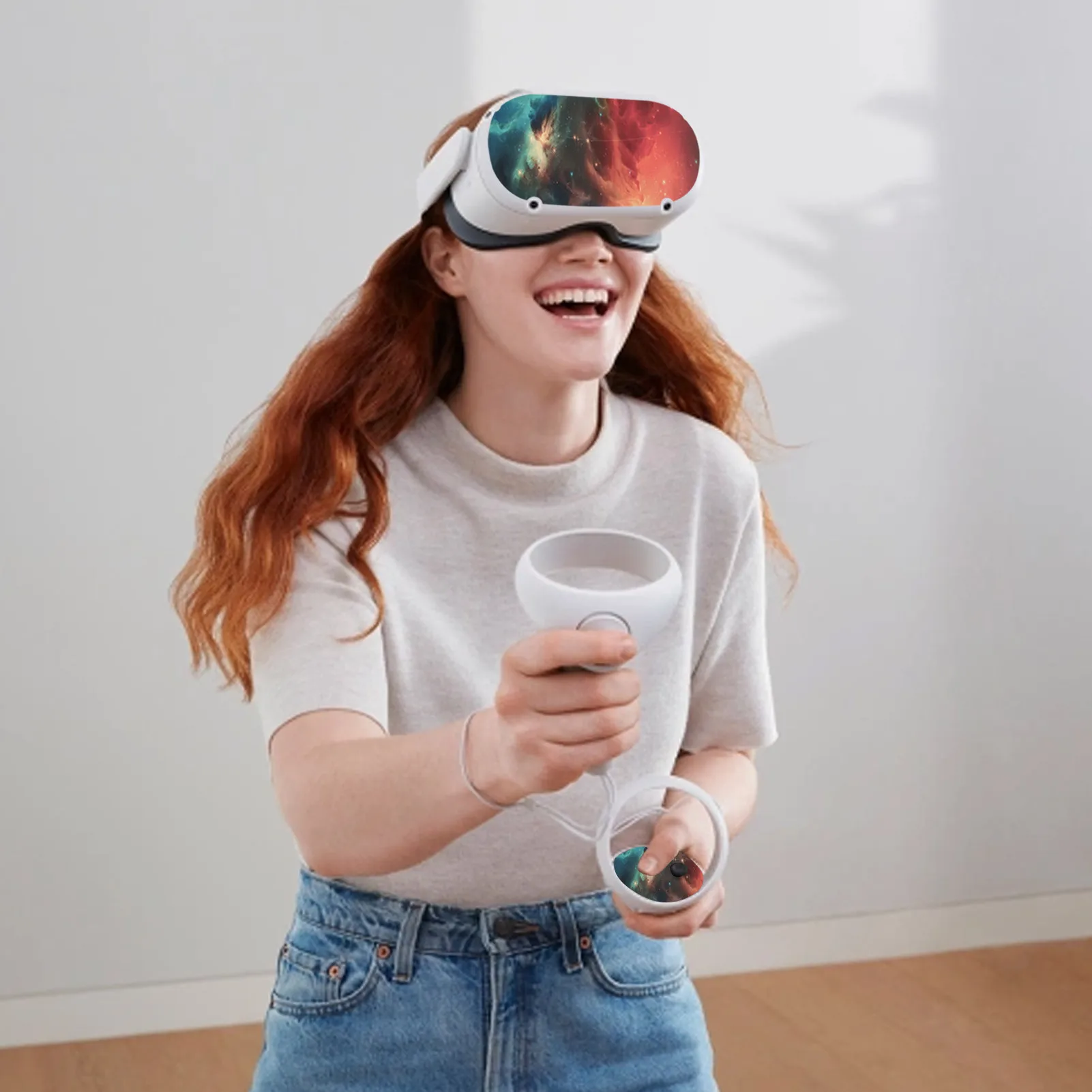 Новая наклейка s Skin для очков Oculus Quest 2 VR защитная пленка контроллеры с захватом