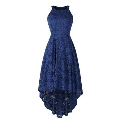 sleeveless neck New hanging summer cocktail swing lace dress