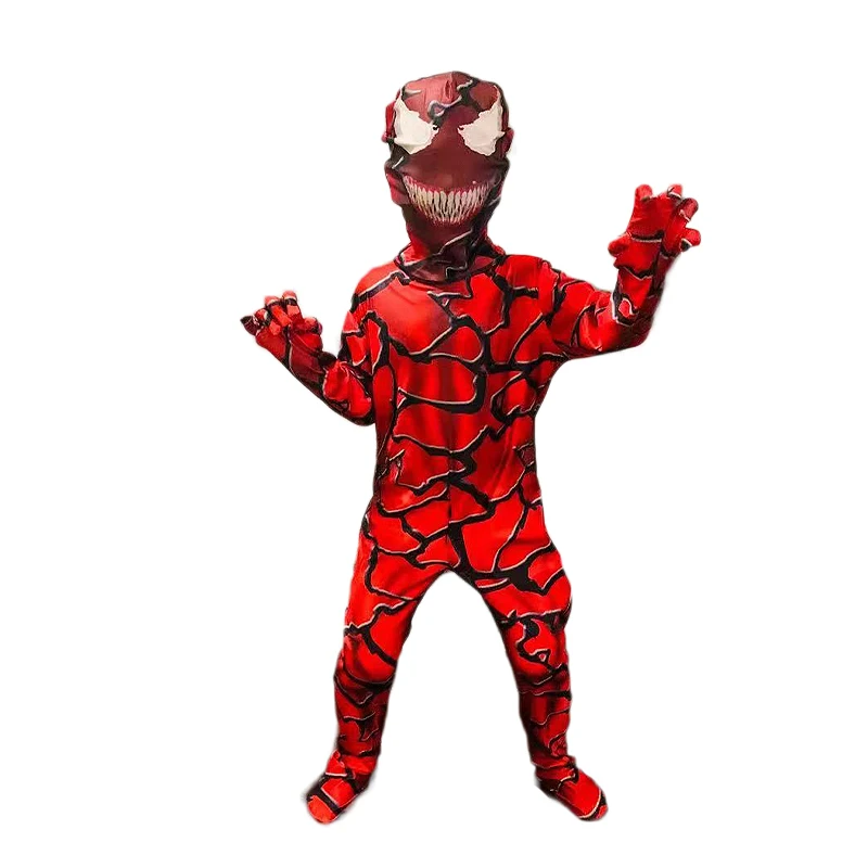 

Carnage Costume for Kids Superhero Cosplay Uniform 2022 Halloween Costume for Children