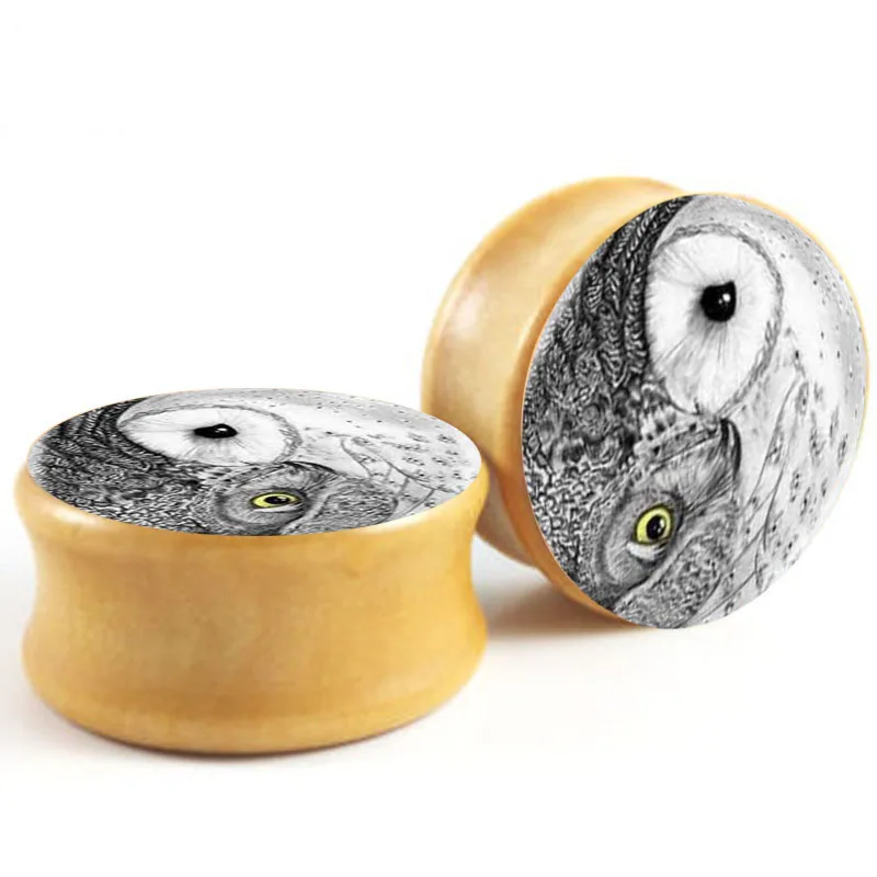 Wood ear tunnels and wooden gauges for ear wholesales 6-16mm hot sales style ear plug tunnel body piercing earrings gauges