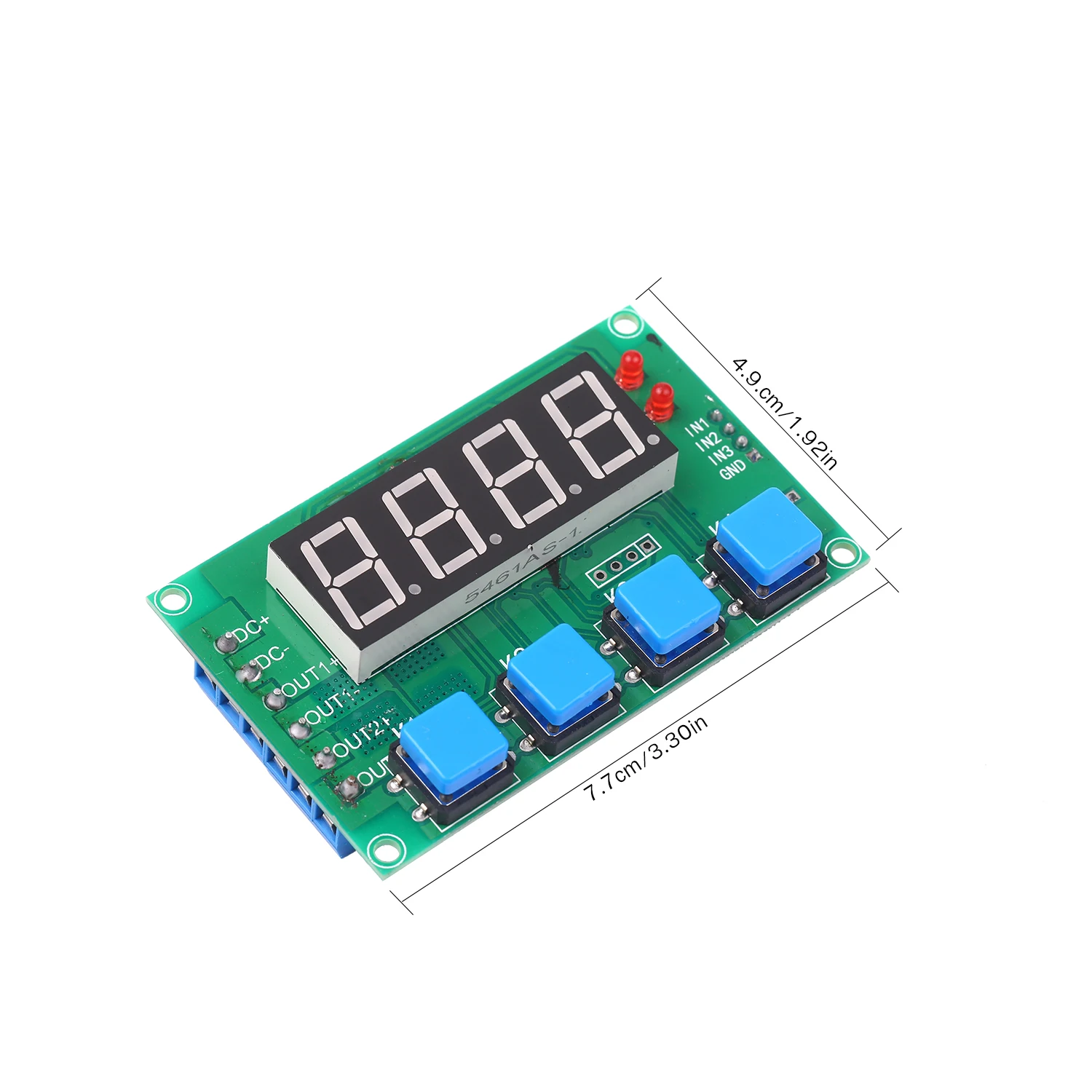 

7-27V 2-Channel Time Relay Module Digital Time Cycle Delay Switch Control Timing Range for Smart Home Industrial Control