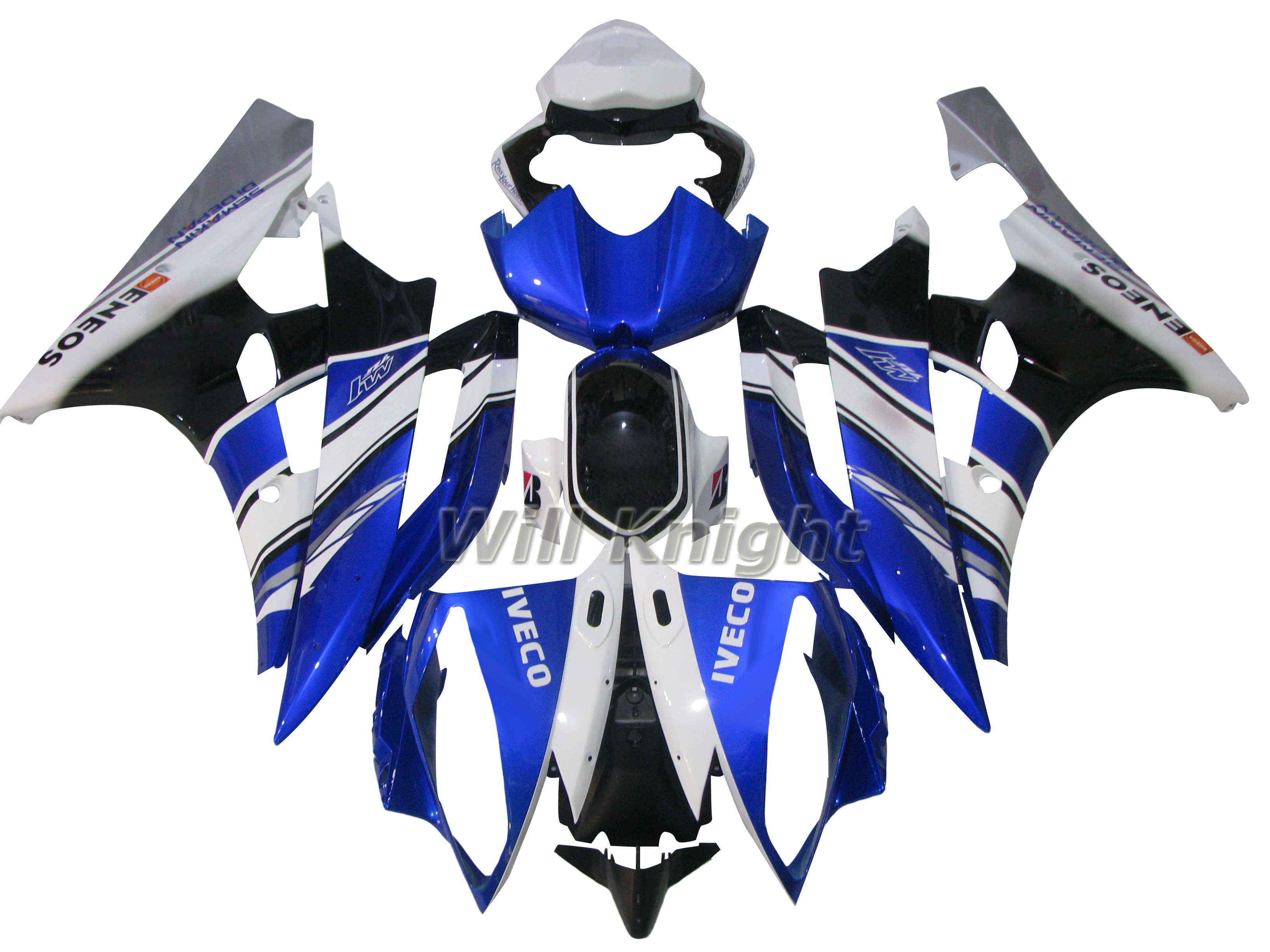 

For Yahama YZF600 YZF R6 2006 2007 Injection Bodywork Fairing Kits Blue White
