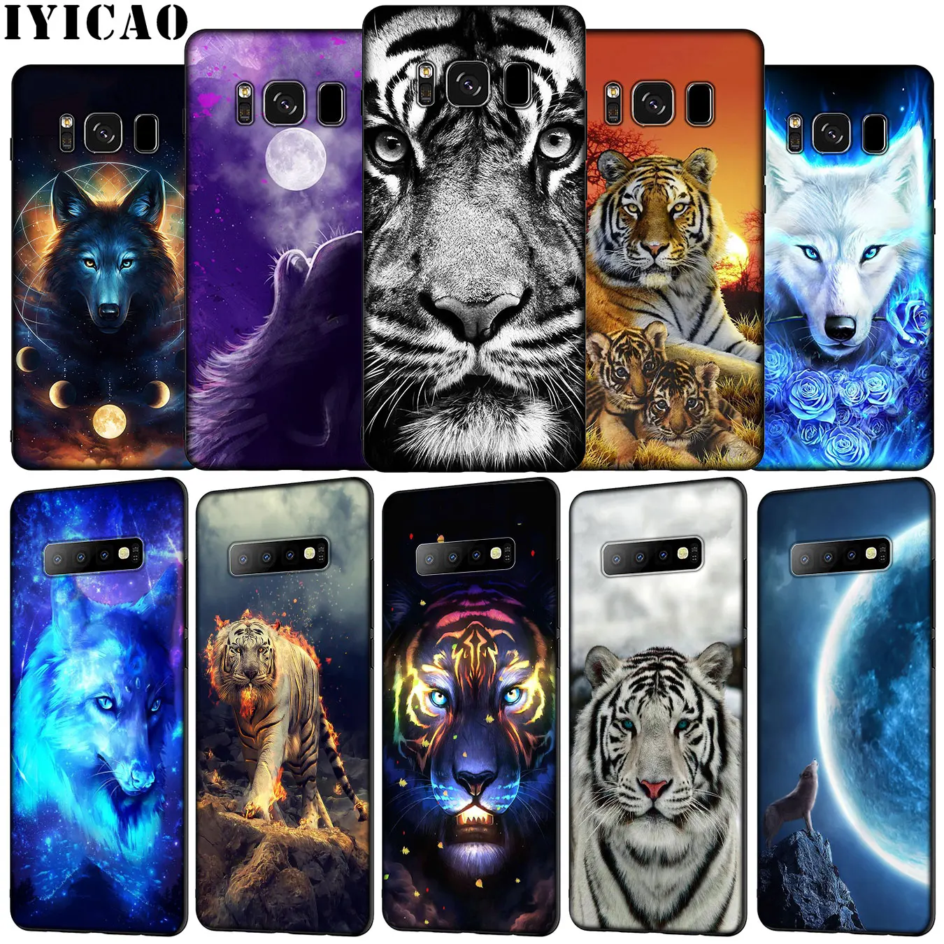 IYICAO Moon wolf абстрактный Тигр мягкий силиконовый чехол для телефона Samsung Galaxy S20 Ultra S10e