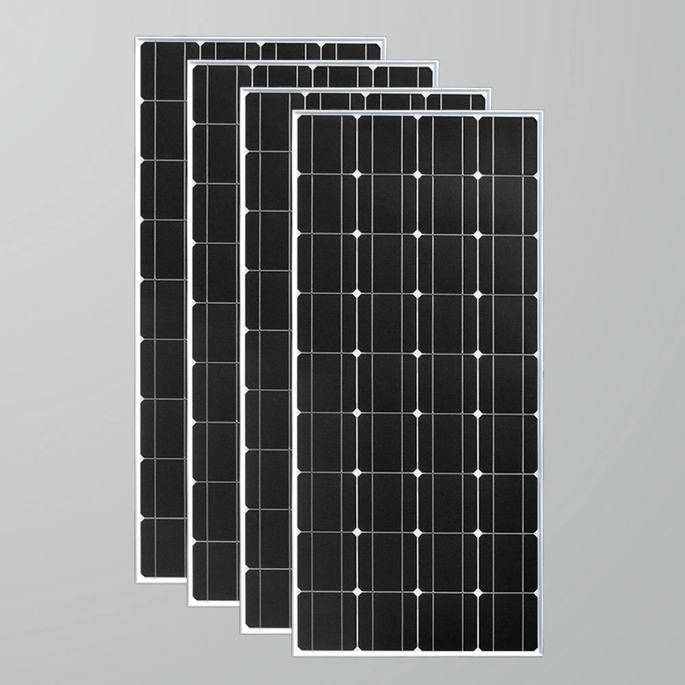 

4pcs 18V 120w Solar panel Maximum power 500w panel solar charger plate Photovoltaic for car boat caravan RV house