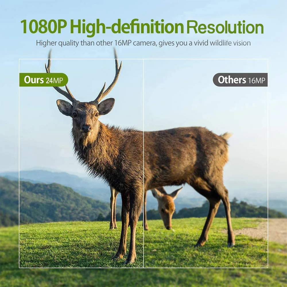 

4.8CG Hunting Cameras 24MP 1080P Wildlife Trail Camera Photo Traps Night Vision 4G APP SMS MMS SMTP Email Cellular Surveillance