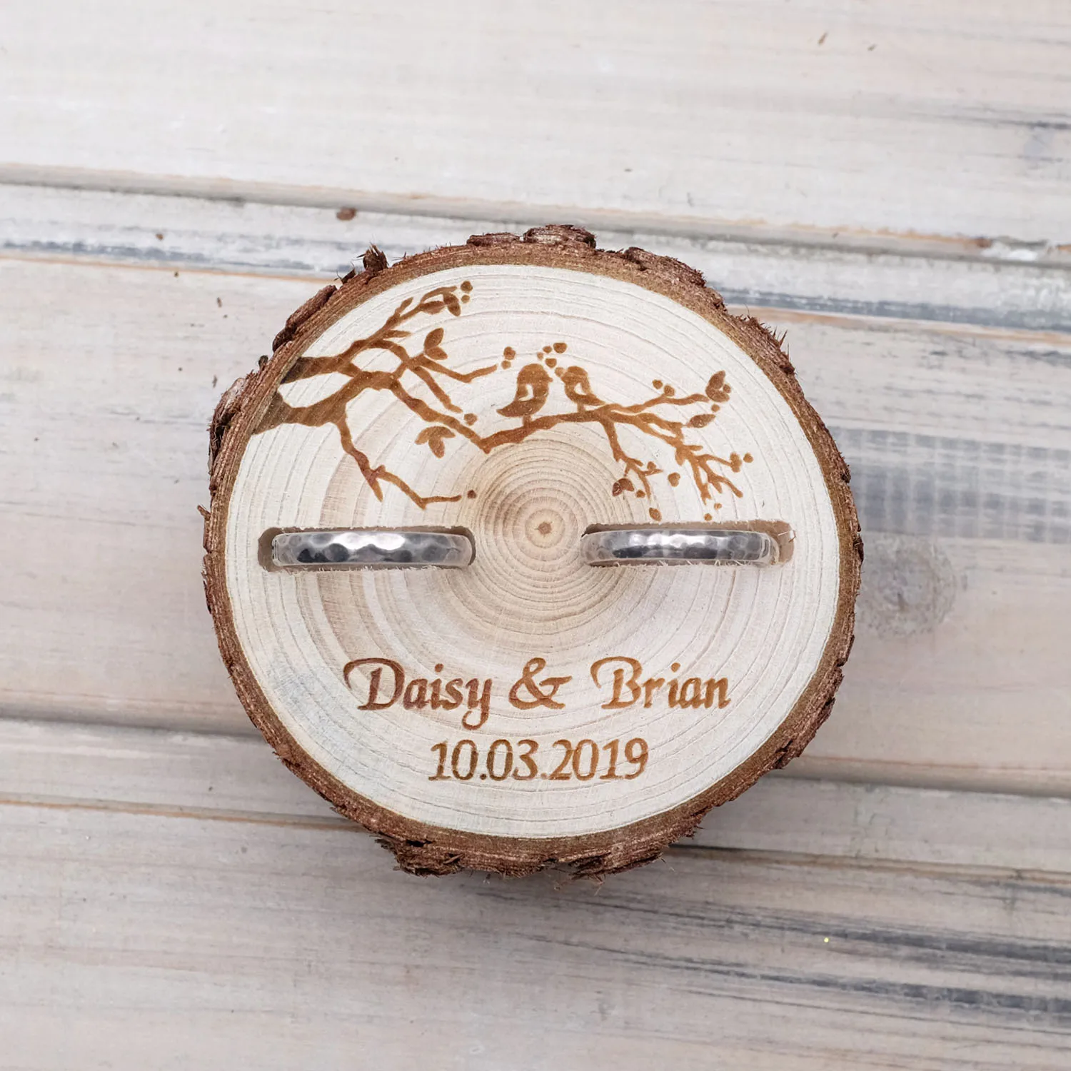 Персонализированные Свадебные подарки коробка для кольца держатель колец на