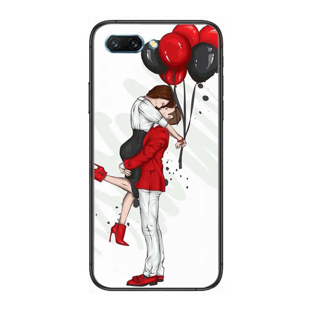 

Mother's day gift style clear Phone Case For Huawei Honor 10 9 8 7 N Pro Lite A C RU Black Etui Coque Hoesjes comic fashion