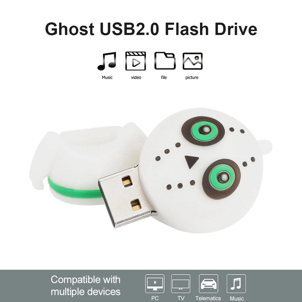 

Ghost USB Flash Drive High Speed U Disk Multifunctional Memory Stick 2G 4G 8G 16G 32G Portable for PC Computer Halloween Gifts