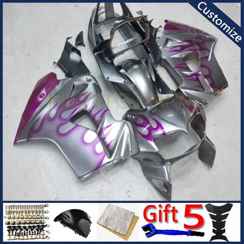 

Мотоцикл с пластиковой крышкой для VFR800 1998 1999 2000 2001 VFR 800 ABS пластиковый корпус обтекателей розовый пламя