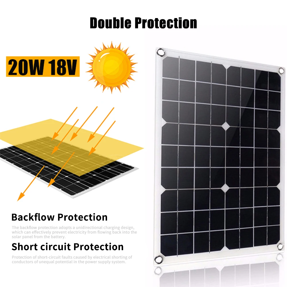10 Вт 20 USB Солнечная Панель монокристаллический кремний солнечная батарея Сделай
