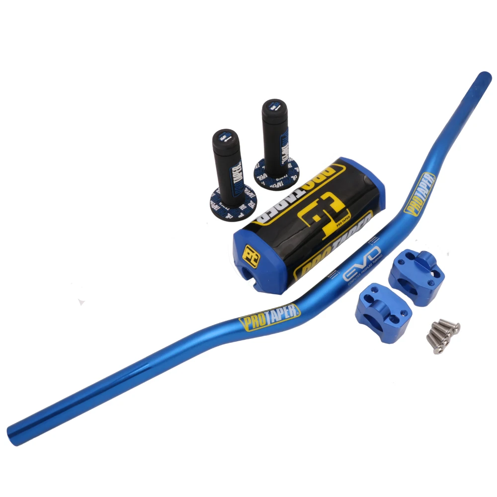 Золотой Мотоцикл 28 мм CNC 1-1/" Fat Bar руль Колодки Ручки для KTM HONDA KAWASAKI SUZUKI YAMAHA Protaper Pro Dirt Pit Bike - Цвет: Золотой