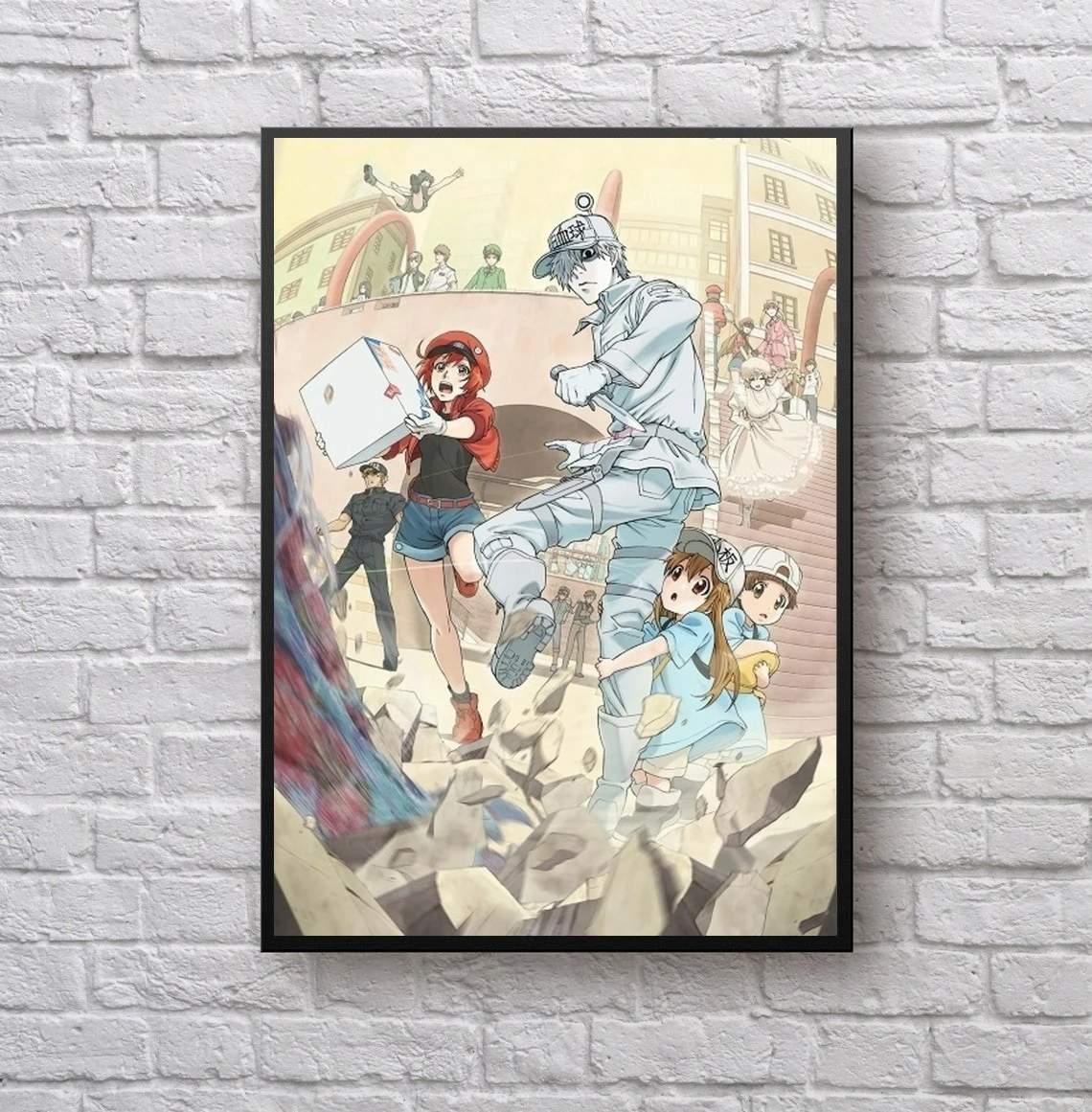 

Hataraku saibou аниме постер для дома картины для украшения стен (без рамки)